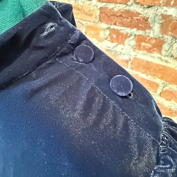 GAP Velvet Mock Neck Puff Sleeve Dress (Medium Tall) - Picture 4 of 6